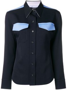 Calvin Klein 205W39nyc рубашка в стиле вестерн с контрастными деталями