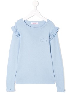 Familiar ruffle-trim fitted top