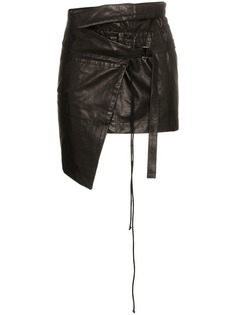 Ann Demeulemeester юбка мини с запахом асимметричного кроя
