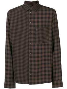 Qasimi contrast check shirt