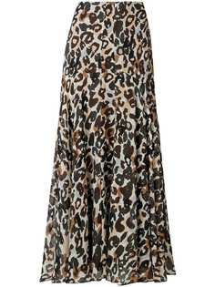 Sonia Rykiel длинная юбка с леопардовым принтом