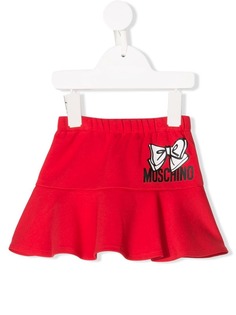 Moschino Kids юбка с принтом логотипа