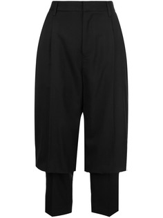 Comme Des Garçons Noir Kei Ninomiya строгие укороченные многослойные брюки