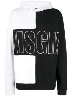 MSGM logo hooded sweatshirt