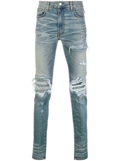 Amiri состаренные джинсы скинни