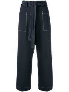 Tory Burch кюлоты с контрастной строчкой