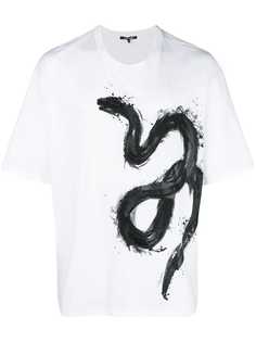 Roberto Cavalli футболка с принтом змеи