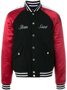 Icosae куртка-бомбер Saint x Stain Teddy с контрастными рукавами