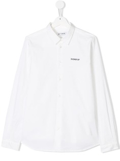 Dondup Kids рубашка с контрастным логотипом