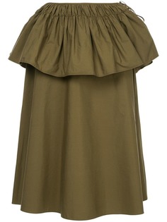Jil Sander юбка длины миди с баской