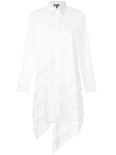 Jil Sander Navy удлиненная рубашка асимметричного кроя с полосками