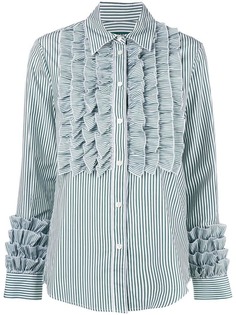Alexa Chung striped ruffle shirt