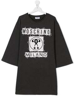 Moschino Kids TEEN logo print maxi T-shirt