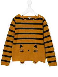Emile Et Ida полосатый свитер с принтом кошки