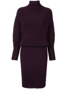 Victoria Victoria Beckham платье миди в рубчик