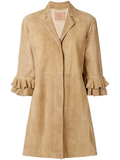 Drome пальто с оборками на рукавах