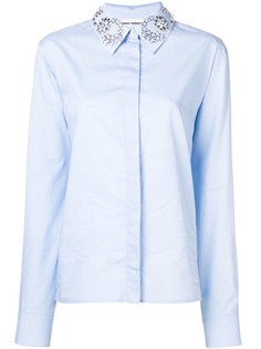 Paco Rabanne рубашка с воротником с украшением из поделочных камней