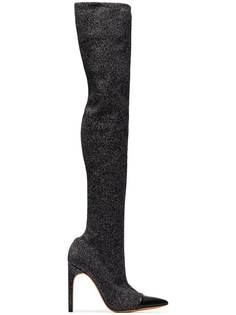 Givenchy ботфорты с блестками и контрастным носком