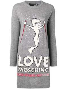 Love Moschino трикотажное платье Yeti Girl