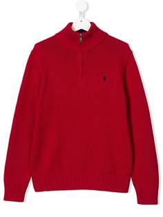 Ralph Lauren Kids свитер с горловиной на молнии
