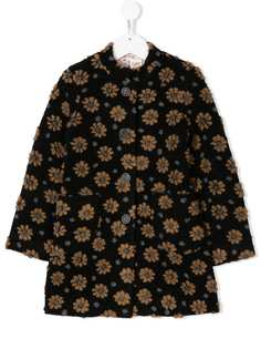Caffe Dorzo однобортное пальто с цветочным узором