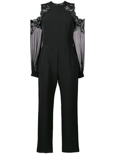 Ermanno Ermanno комбинезон с вырезами на плечах и кружевными вставками