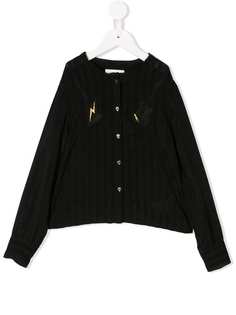 Zadig & Voltaire Kids guitar logo embroidered shirt