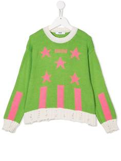 Msgm Kids свитер вязки интарсия