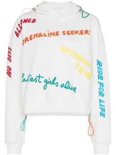 Mira Mikati толстовка с капюшоном и разноцветными вышитыми надписями