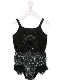 Tutu Du Monde skull patch onesie