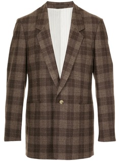 E. Tautz приталенный блейзер в клетку