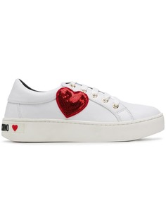 Love Moschino кроссовки с заплаткой в форме сердца с пайетками