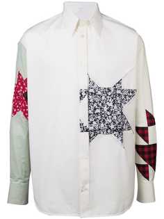 Calvin Klein 205W39nyc рубашка в стилистике пэчворк