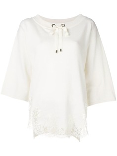 Ermanno Ermanno трикотажный топ с кружевом