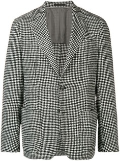 Z Zegna клетчатый однобортный блейзер