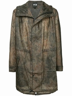 Y-3 непромокаемое пальто с камуфляжным принтом