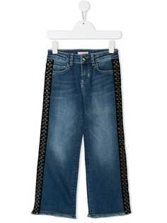 Pinko Kids джинсы с боковыми полосками с люверсами