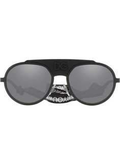 Dolce & Gabbana Eyewear солнцезащитные очки-авиаторы в круглой оправе