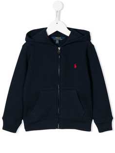 Ralph Lauren Kids толстовка на молнии с капюшоном и логотипом