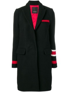Pinko приталенное пальто дизайна "колор-блок"