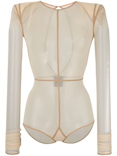Ann Demeulemeester боди из тюля