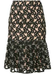 GINGER & SMART Link embroidered tulle skirt