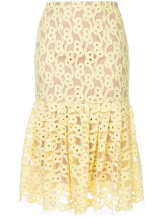 GINGER & SMART Link embroidered tulle skirt
