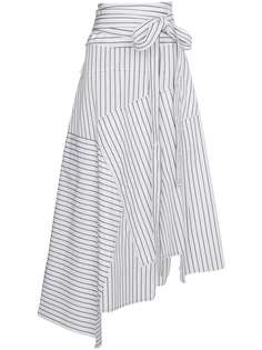 JW Anderson асимметричная юбка макси в полоску