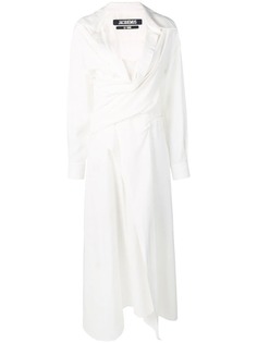 Jacquemus расклешенное платье макси с длинными рукавами