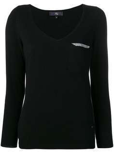 Fay джемпер с V-образным вырезом