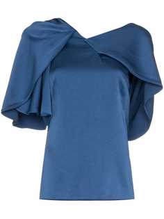 Peter Pilotto топ с асимметричными плечами и драпировками