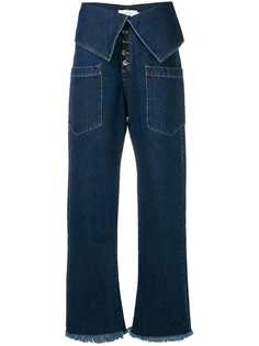 Marquesalmeida джинсы с завышенной талией и бахромой