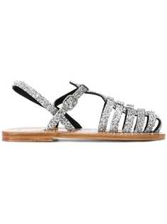 Golden Goose Deluxe Brand сандалии с ремешками украшенные блестками