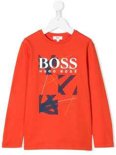 Boss Kids printed logo T-shirt